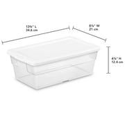 Sterilite 6 Quart Storage Box (6 Quart, White)