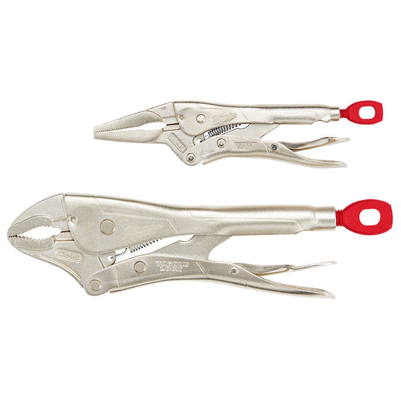 2Pc 10 in. Curved Jaw & 6 in. Long Nose TORQUE LOCK™ Locking Pliers Set