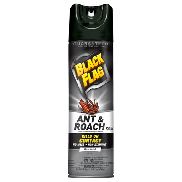 BLACK FLAG ANT & ROACH KILLER UNSCENTED SPRAY (17.5 oz)