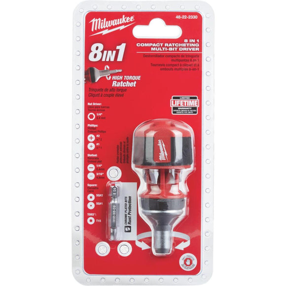 Milwaukee 8-in-1 Compact Ratcheting Screwdriver