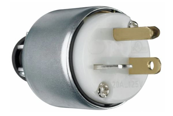 Pass & Seymour Armored Plug 20A 125V (White, PS520PACC20)