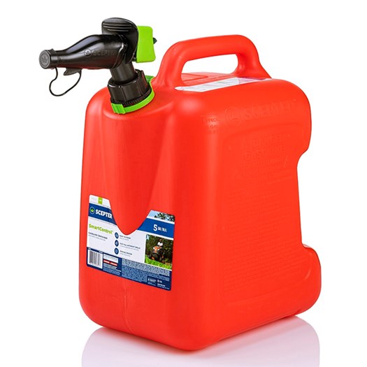 Scepter 5 Gallon Smartcontrol Gasoline Can With Rear Handle, Red (5 Gallons, Red)