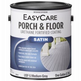 Exterior Satin Porch & Floor Coating, Urethane Fortified, Medium Gray, 1-Gallon