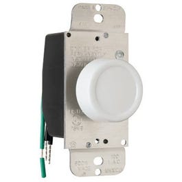 600-Watt White Single Pole Rotary Dimmer Switch