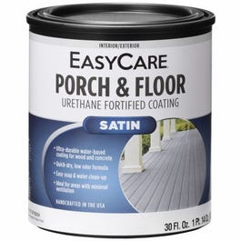 Interior/Exterior Satin Porch & Floor Coating, Urethane Fortified, Light Gray, 1-Qt.