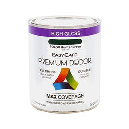 Premium Decor Hunter Green Gloss Enamel Paint, Qt.