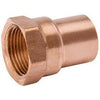 Pipe Fitting, Wrot Copper Adapter, 1/2 x 1/4-In. FPT