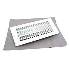 4 x 10-Inch White Metal Floor Register