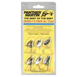 Holographic Spinner Lure, Panther Martin Deadly, 6-Pk.