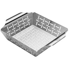 Deluxe Vegetable Grilling Basket, Stainless Steel, Small