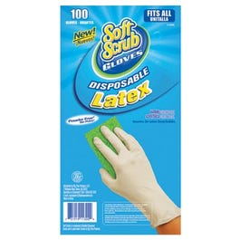 Disposable Latex Gloves, Powder Free, One Size, 100-Ct.