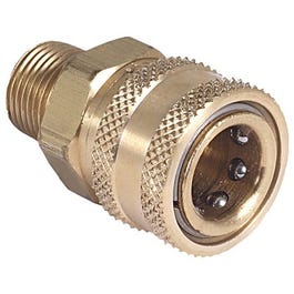 Pressure Washer Quick Connect Socket, Brass, 3/8 MNPT x 3/8-In.