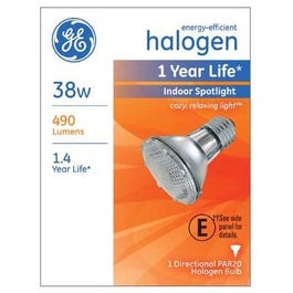 Halogen Spot Light Bulb, Indoor, Par 20, 38-Watts