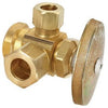 Brass Dual Outlet Stop Valve, 1/2-In. x 1/2-In. x 3/8-In.