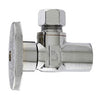 Angle Supply Stop Valve, 1/4 Turn, Chrome, 1/2-In. Copper Sweat x 3/8-In. O.D. Compression