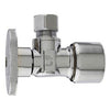 Angle Supply Stop Push Fit Valve, Chrome, 5/8-In. O.D. Quick Lock x 3/8-In. O.D. Compression