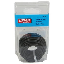 Automotive Wire, Insulation, Black, 14 AWG, 20-Ft.