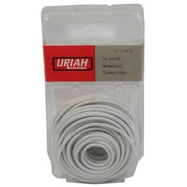 Automotive Wire, Insulation, White, 18 AWG, 40-Ft.
