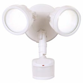 LED Security Light, Twin Head, 180-Degree Motion, White
