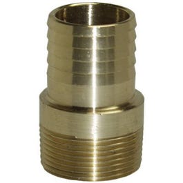 Adapter with Barbed End, Yellow Brass, Male, .75-In.