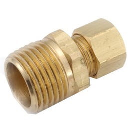 Compression Fitting, Connector, Lead-Free Brass, 3/16 Compression x 1/8-In. MPT