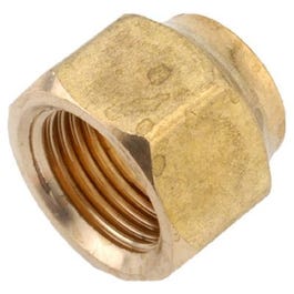 Brass Flare Refrigerator Nut, Short Forged, Lead-Free, 1/4-In.