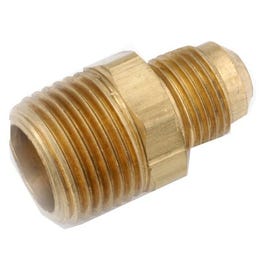 Pipe Fittings, Flare Connector, Lead-Free Brass, 3/8 Flare x 3/4-In. MPT