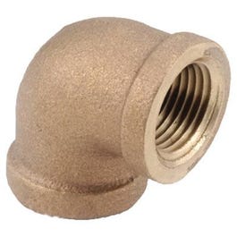 Pipe Fitting, Cast Elbow, Rough Brass, 90 Degree, 3/4-In.
