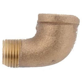 Pipe Fitting, Street Elbow, Rough Brass, 90 Degree, 3/4-In.