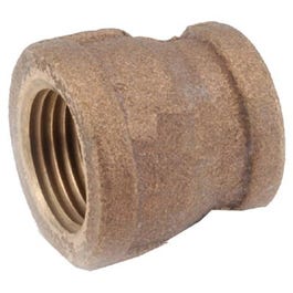 Pipe Fitting, Reducing Coupling, Lead Free Rough Brass, 3/8 x 1/4-In.