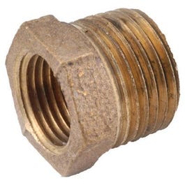 Pipe Fitting, Hex Reducing Bushing, Lead-Free Brass, 3/8 x 1/8-In.