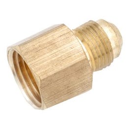 Pipe Fittings, Flare Connector, Lead Free Brass, 1/2 x 3/4-In. FPT