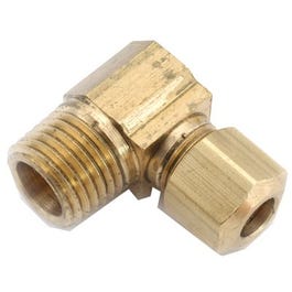 Pipe Fitting, Elbow, 90-Degree, Lead-Free Brass, 3/8 Compression x 1/4-In. MPT