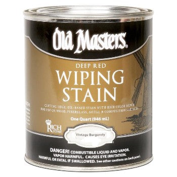 Old Masters 15104 Wiping Stain, Vintage Burgundy ~ Quart