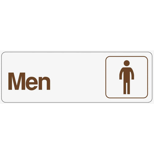 Hy-Ko Deco Series Plastic Restroom Sign, Men