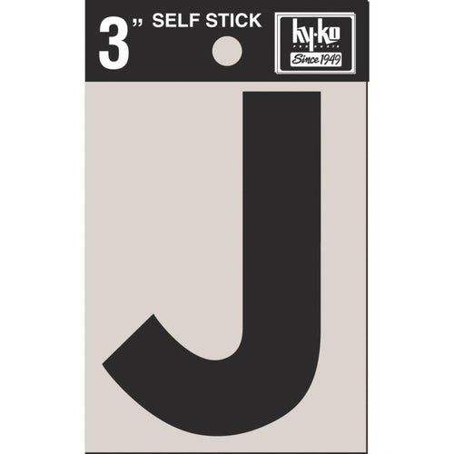 Hy-Ko Vinyl 3 In. Non-Reflective Adhesive Letter, J