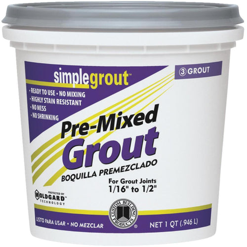 Custom Building Products Simplegrout Quart Delorean Gray Sanded Tile Grout