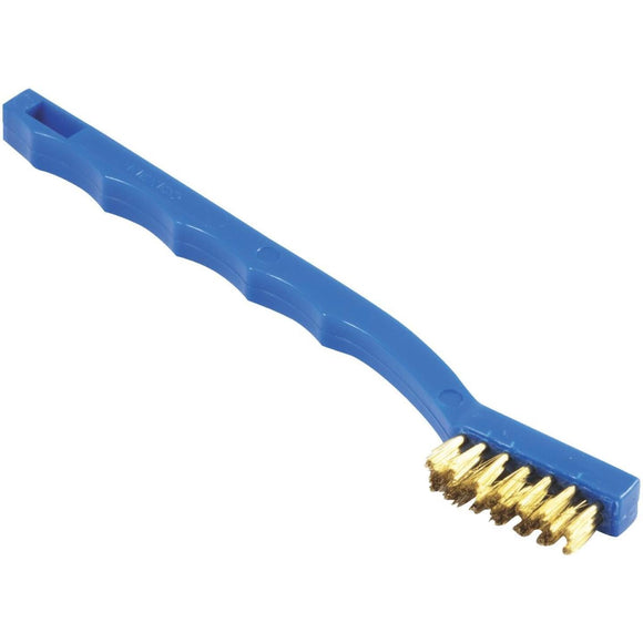 Forney 7-1/4 In. Plastic Handle Wire Brush with Brass Bristles