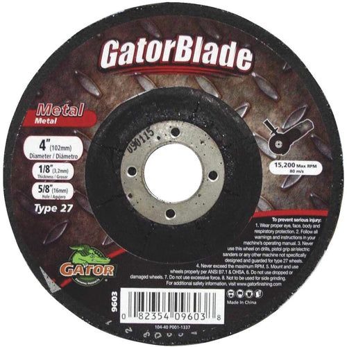 Gator Blade Type 27 4 In. x 1/8 In. x 5/8 In. Metal Cut-Off Wheel