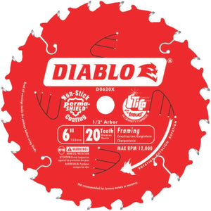 Diablo 6 In. 20-Tooth Framing Circular Saw Blade