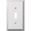 Amerelle 1-Gang Stamped Steel Toggle Switch Wall Plate, Polished Chrome