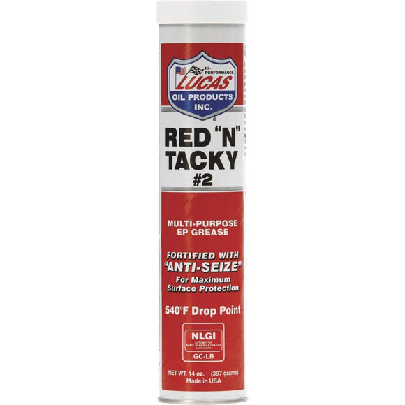 Lucas Oil Red 'N' Tacky 14 Oz. Tube Red Lithium Grease