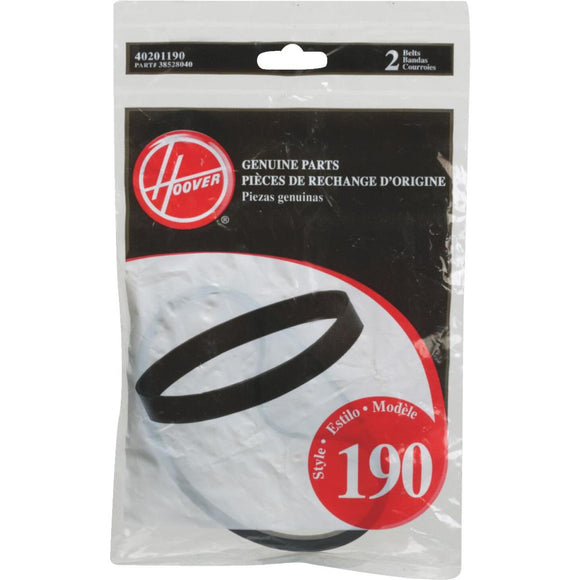 Hoover Type 190 Fold Away, Elite, and Soft & Light Vacuum Cleaner Belt (2-Pack)