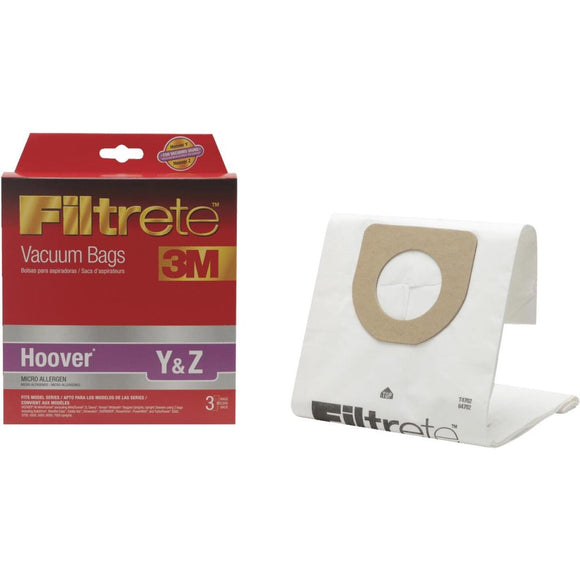3M Filtrete Hoover Type Y & Z Micro Allergen Vacuum Bag (3-Pack)